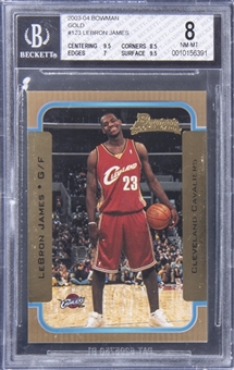 2003-04 Bowman Rookies & Stars Gold #123 LeBron James Rookie Card - BGS NM-MT 8 